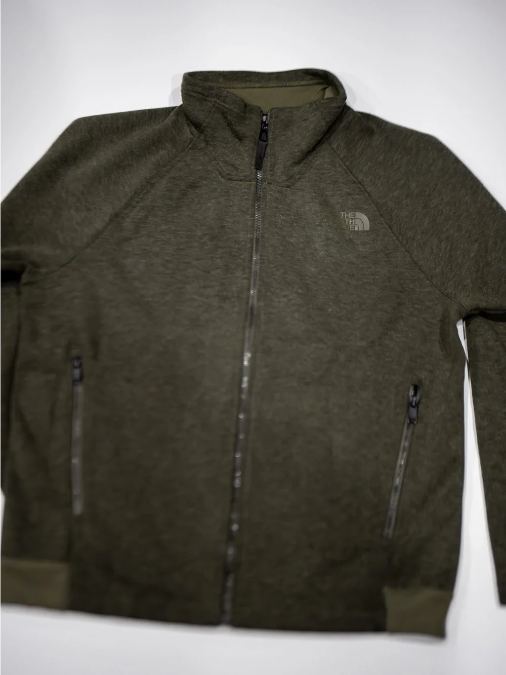 The North Face Olive Green Lightweight Zip Hoodie Jacket